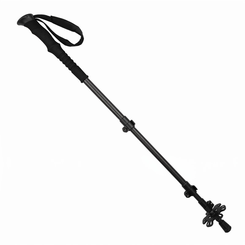 博皓 C3K碳纖維登山杖 超輕186g 兩節伸縮 戶外徒步手杖 便攜減震爬山杖防滑   -3